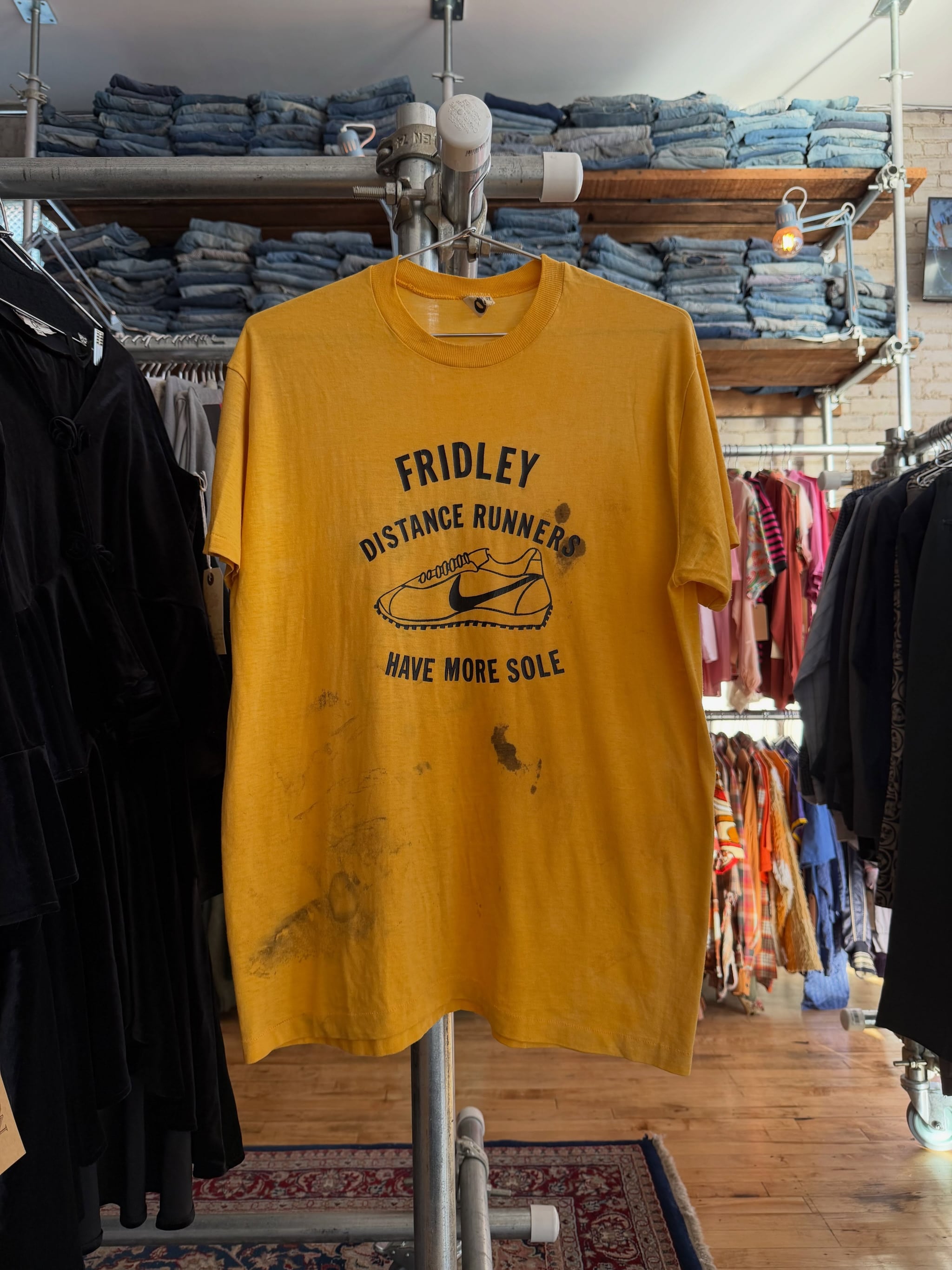 Gold Fridley Distance Runners Have More Sole t-shirt hanging in the shop